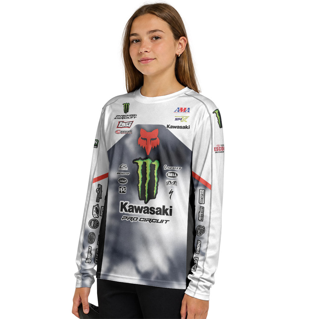 Levi Kitchen 47 Monster Youth Long Sleeve Motocross Jersey