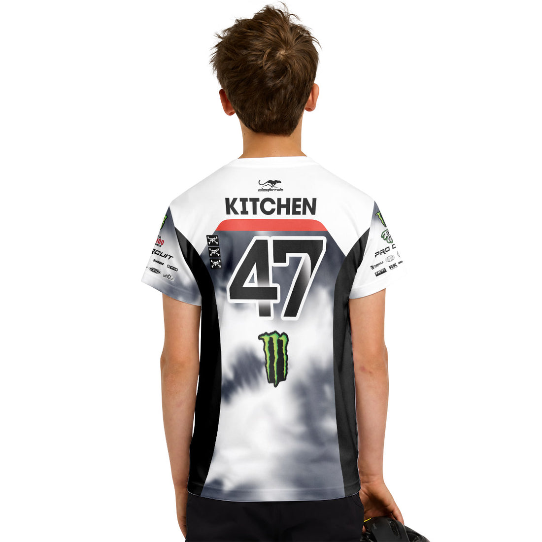 Levi Kitchen 47 Monster Youth Short Sleeve Motocross Jersey