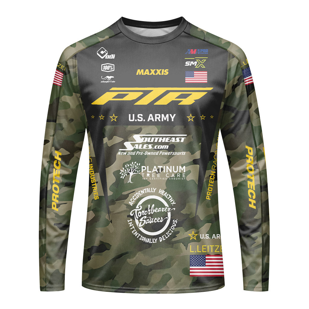 Logan Leitzel 208 Camo Long Sleeve Motocross Jersey