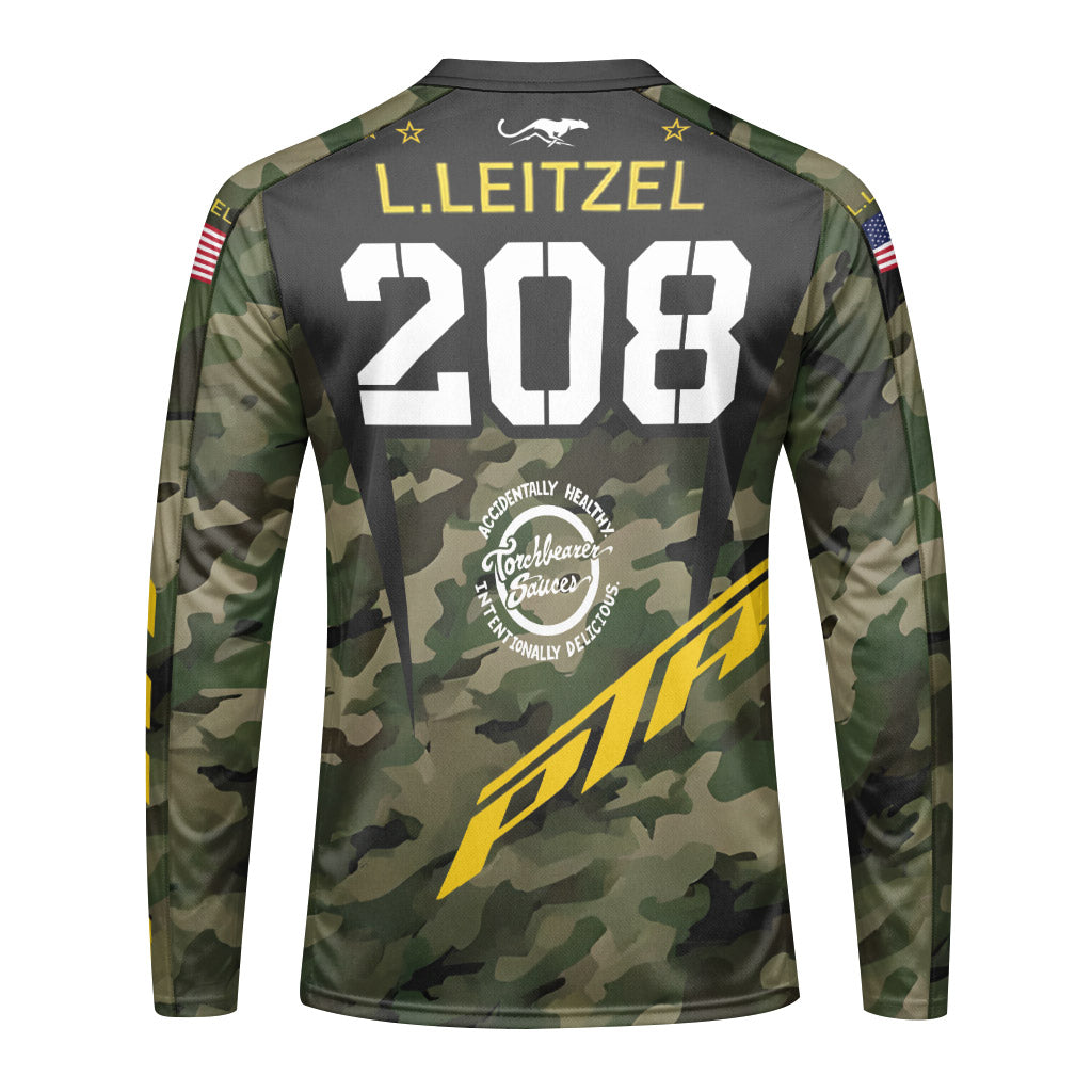Logan Leitzel 208 Camo Long Sleeve Motocross Jersey