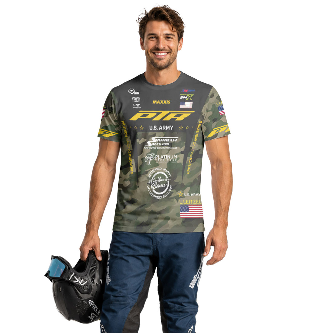 Logan Leitzel 208 Camo Short Sleeve Motocross Jersey