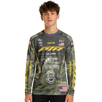 Logan Leitzel 208 Camo Youth Long Sleeve Motocross Jersey