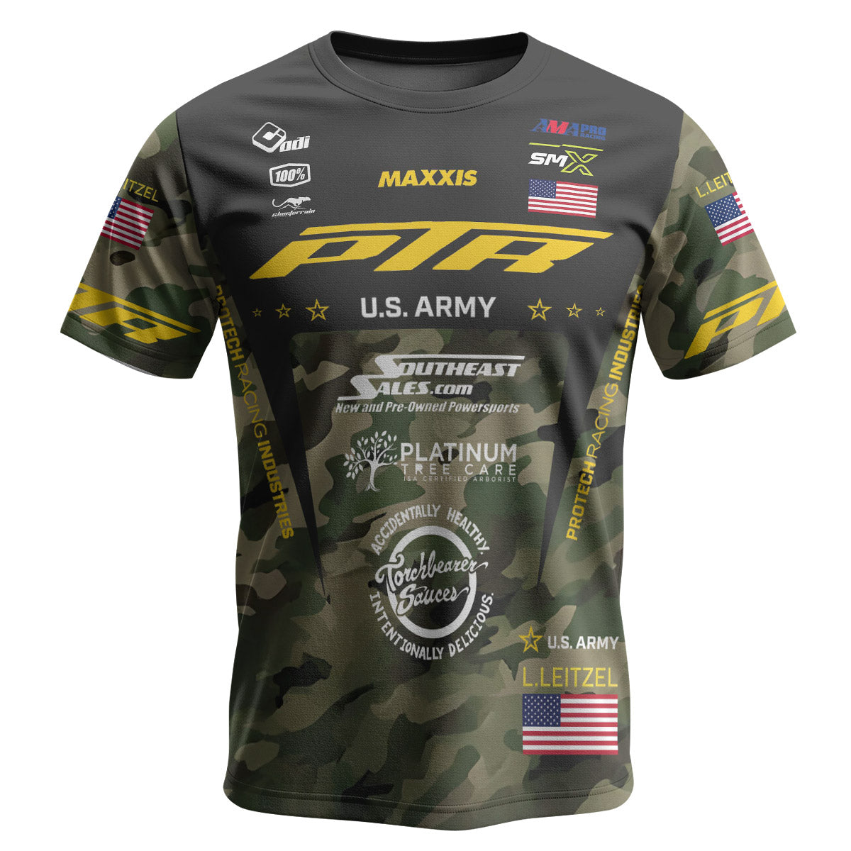 Logan Leitzel 208 Camo Youth Short Sleeve Motocross Jersey