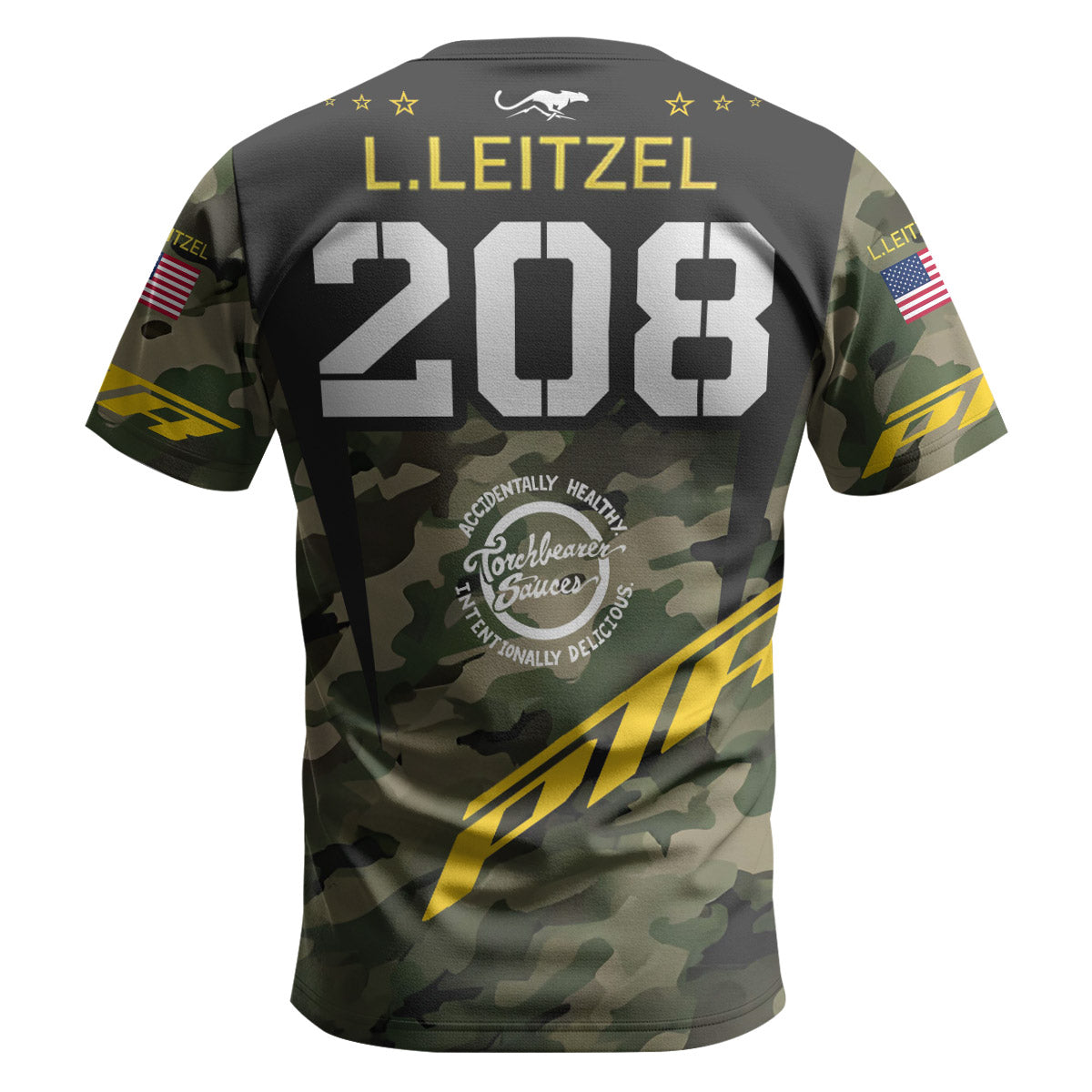 Logan Leitzel 208 Camo Youth Short Sleeve Motocross Jersey