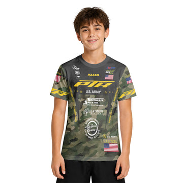 Logan Leitzel 208 Camo Youth Short Sleeve Motocross Jersey