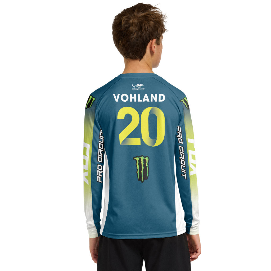 Max Vohland 20 Monster Youth Long Sleeve Motocross Jersey