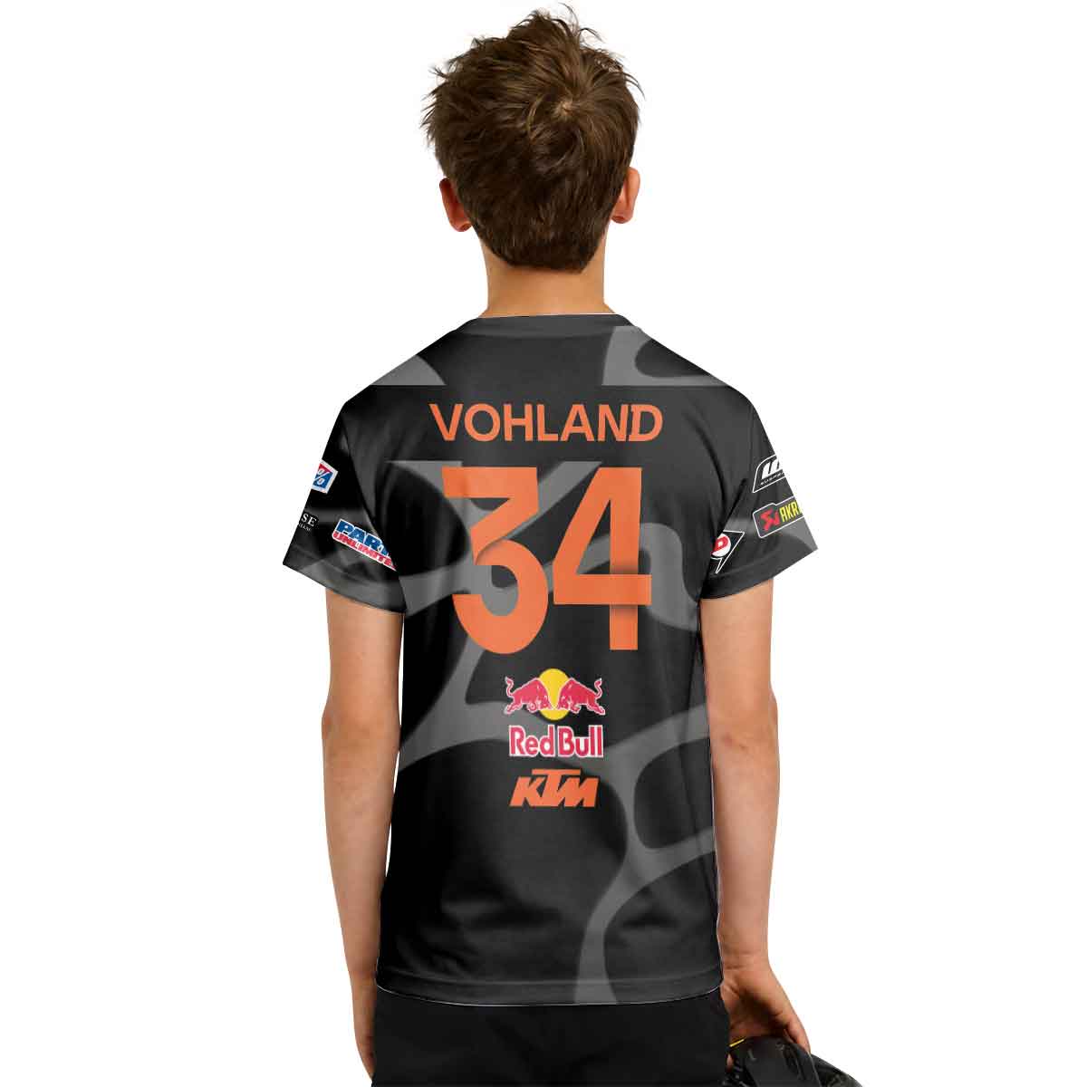 Max Vohland 34 KTM Black Wavy Abstract Youth Short Sleeve Motocross Jersey