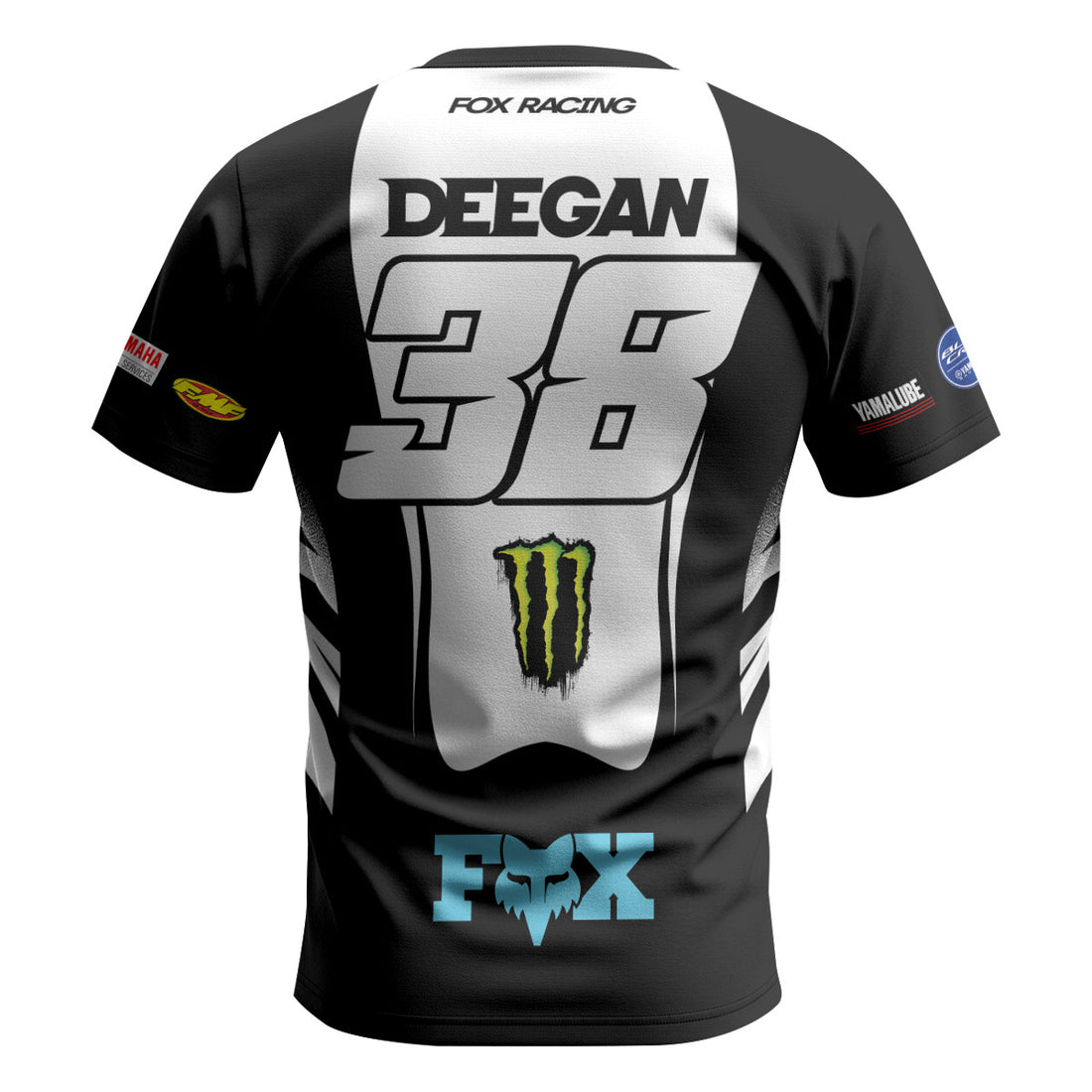 Monster Deegan 38 Progressive Black White Short Sleeve Motocross Jersey