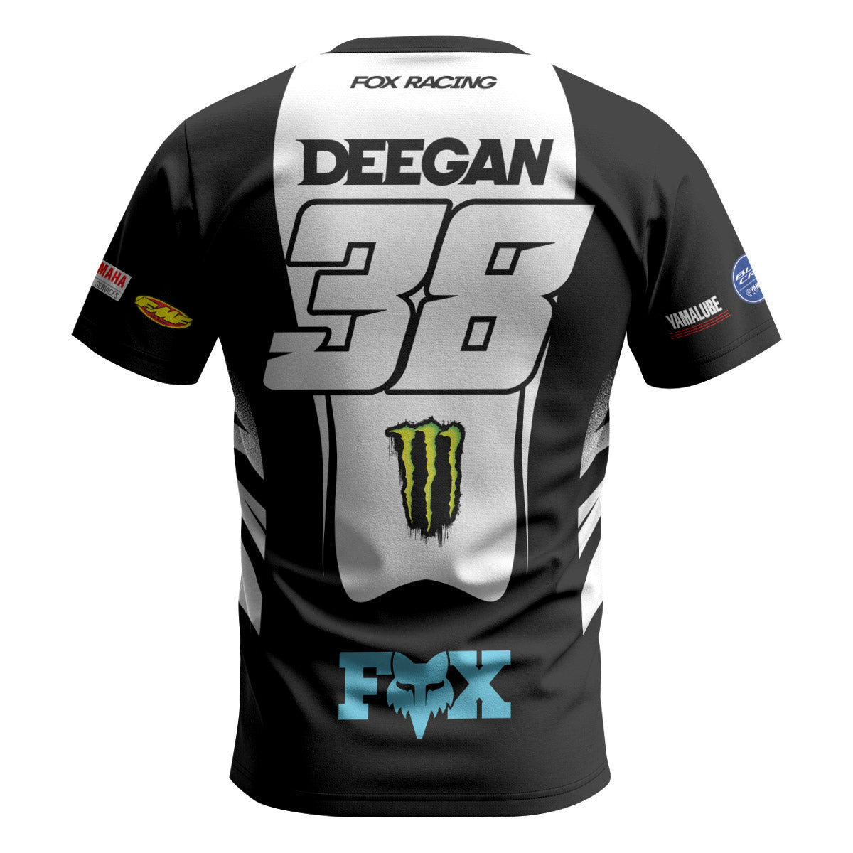 Monster Deegan 38 Progressive Black White Short Sleeve Motocross Jersey