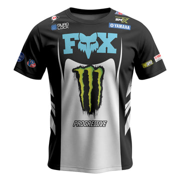 Monster Deegan 38 Progressive Black White Short Sleeve Motocross Jersey