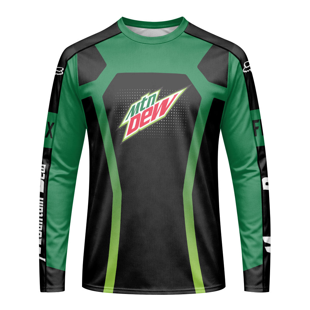 Mountain Dew Downhill Long Sleeve Mountain Bike Jersey