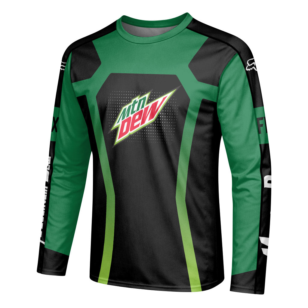 Mountain Dew Downhill Long Sleeve Mountain Bike Jersey