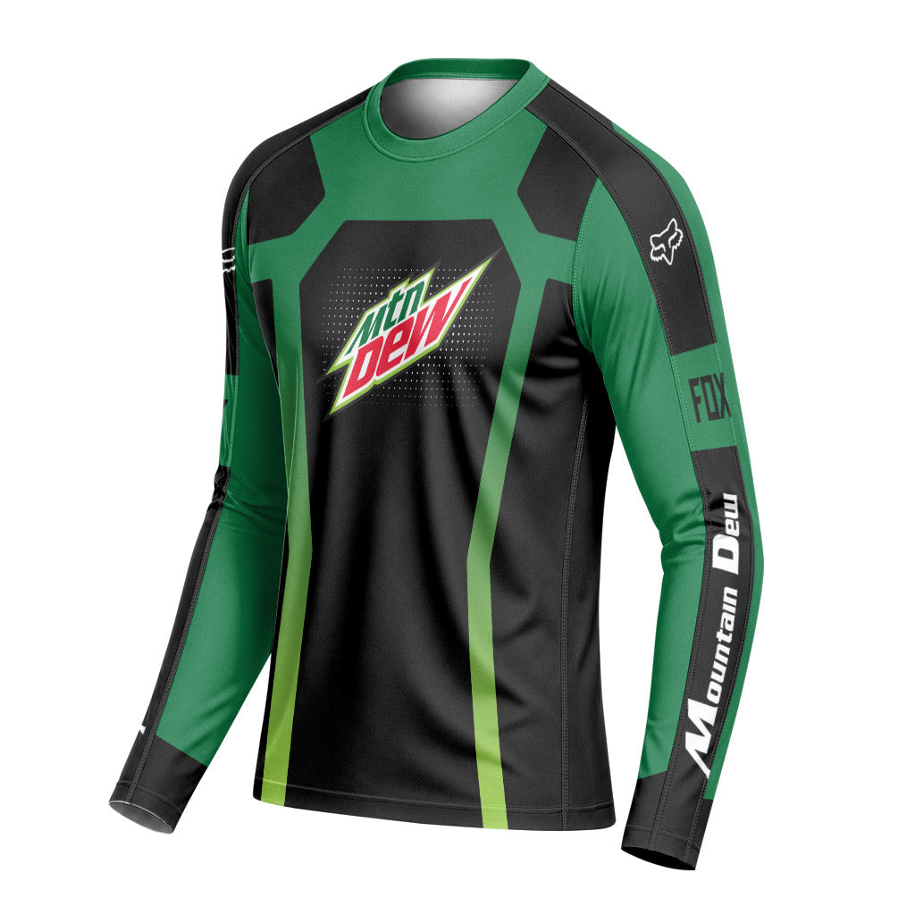 Mountain Dew Downhill Long Sleeve Mountain Bike Jersey