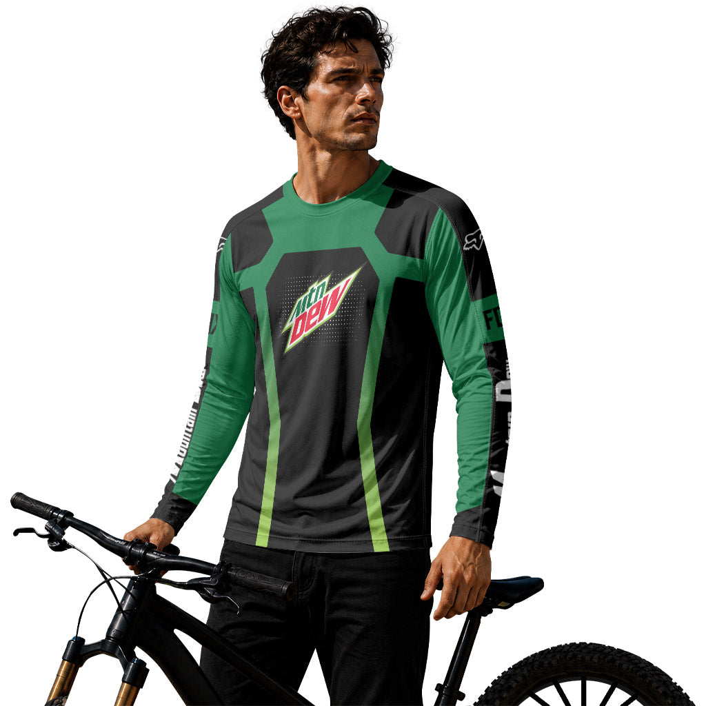 Mountain Dew Downhill Long Sleeve Mountain Bike Jersey