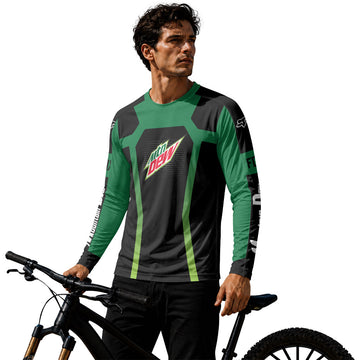 Mountain Dew Downhill Long Sleeve Mountain Bike Jersey