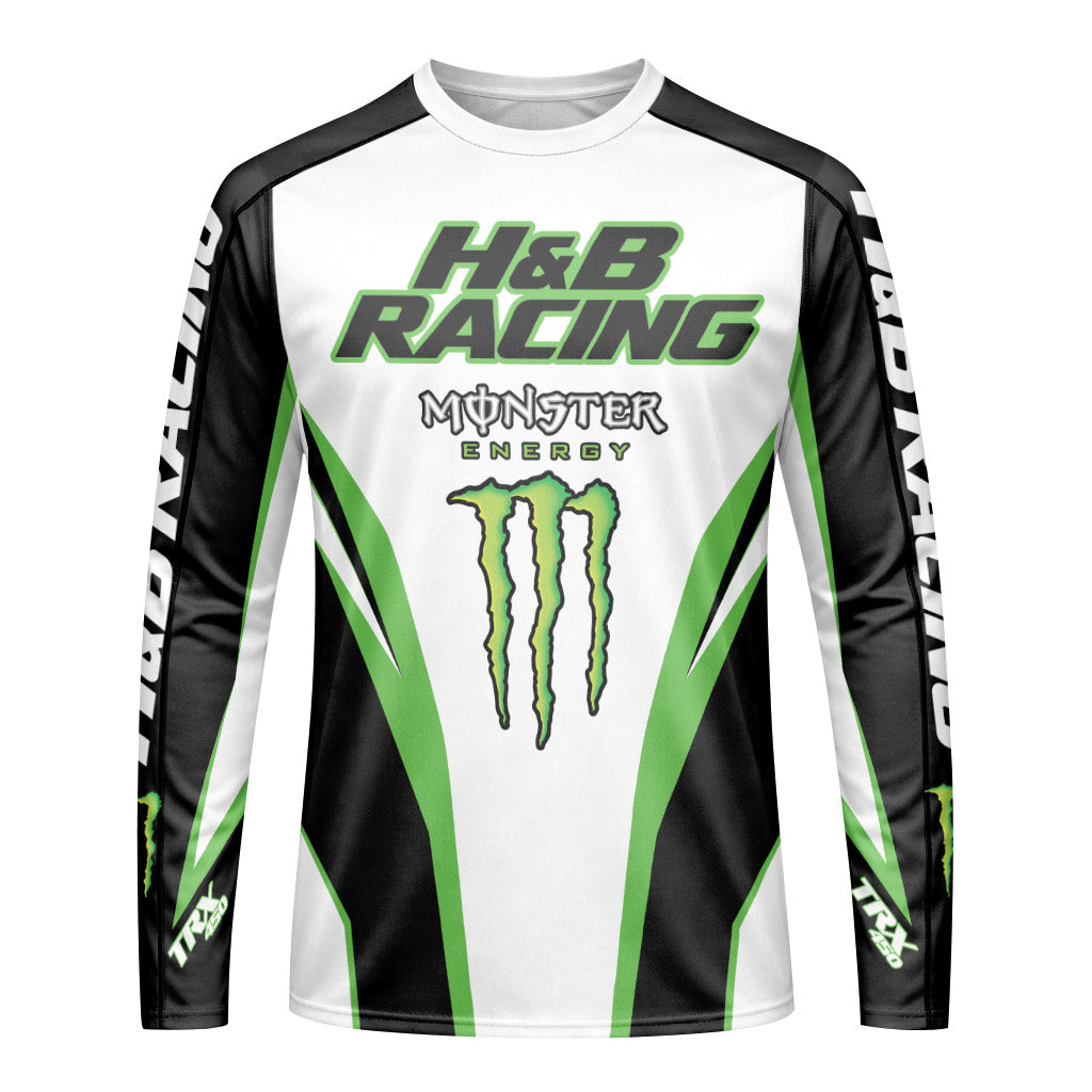 Personalized H&B Racing Monster Long Sleeve Motocross Jersey