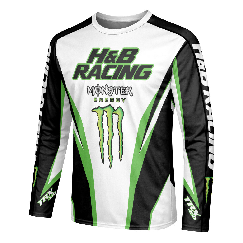 Personalized H&B Racing Monster Long Sleeve Motocross Jersey