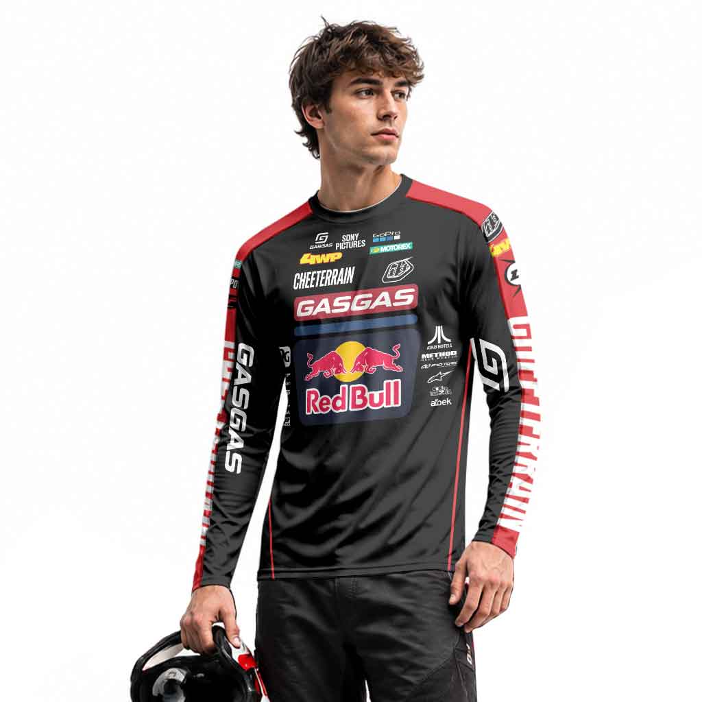 Pierce Brown 44 Red Bull Black Long Sleeve Motocross Jersey