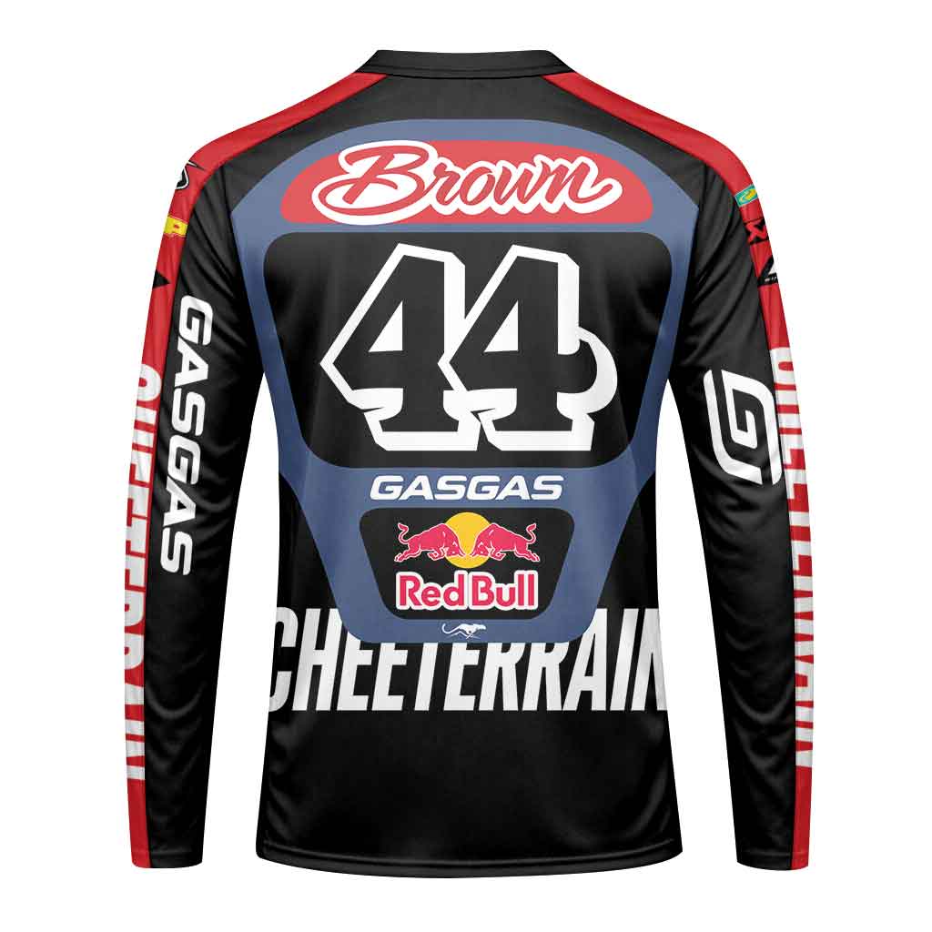 Pierce Brown 44 Red Bull Black Long Sleeve Motocross Jersey