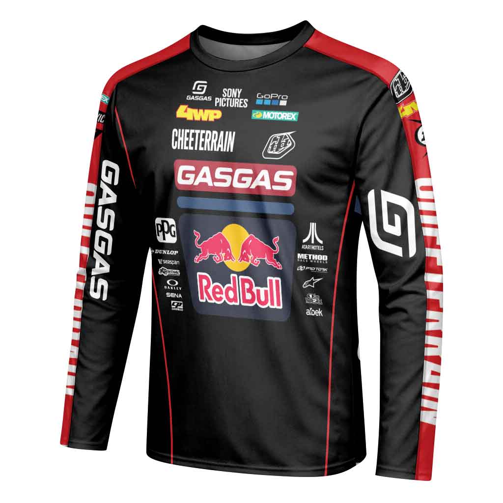 Pierce Brown 44 Red Bull Black Long Sleeve Motocross Jersey