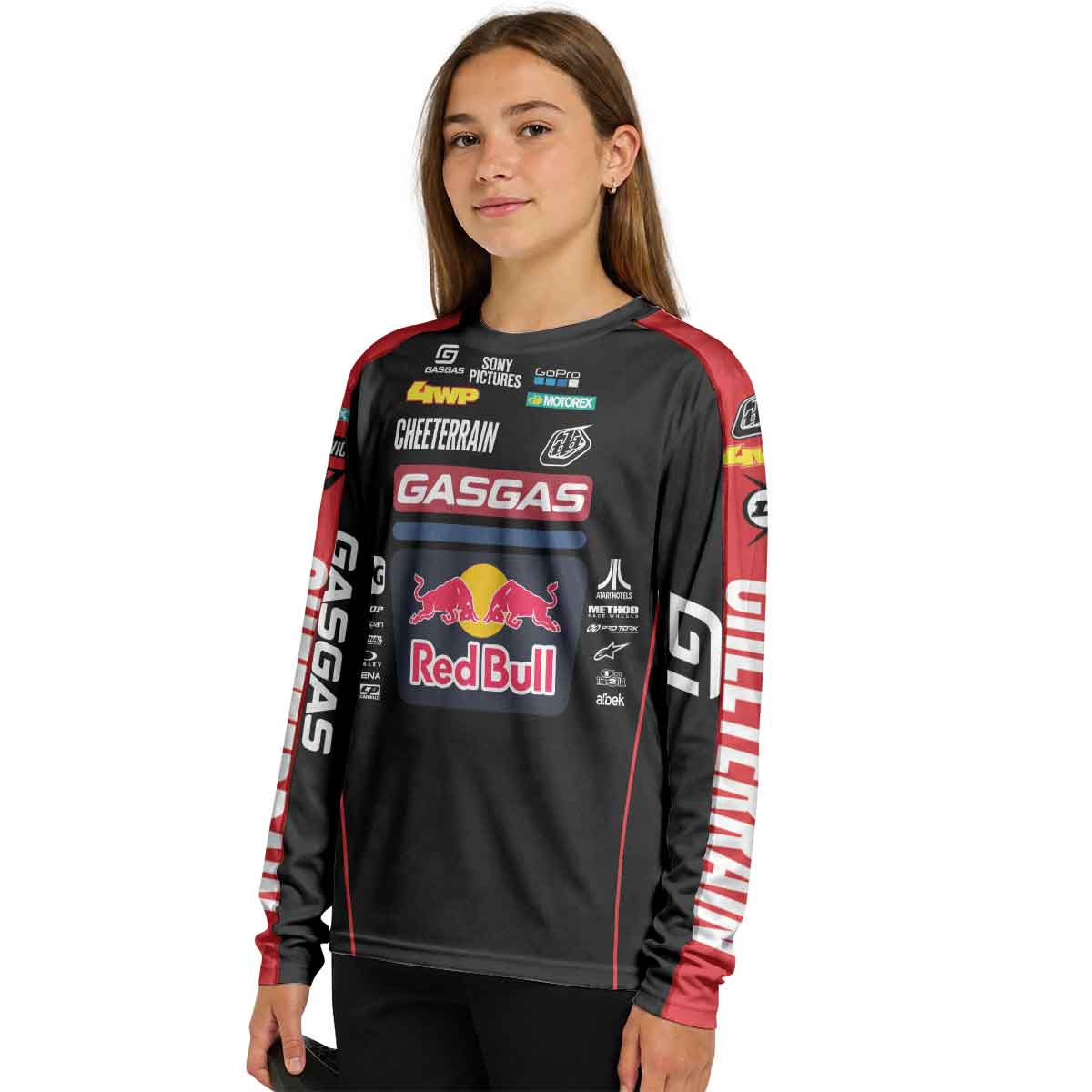 Pierce Brown 44 Red Bull Black Youth Long Sleeve Motocross Jersey