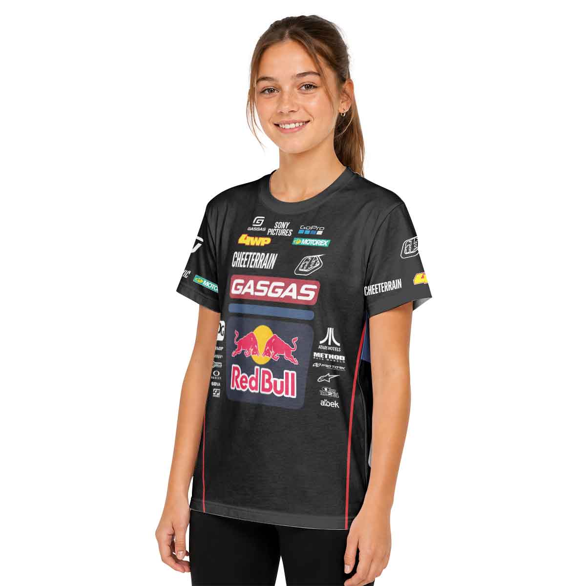 Pierce Brown 44 Red Bull Black Youth Short Sleeve Motocross Jersey