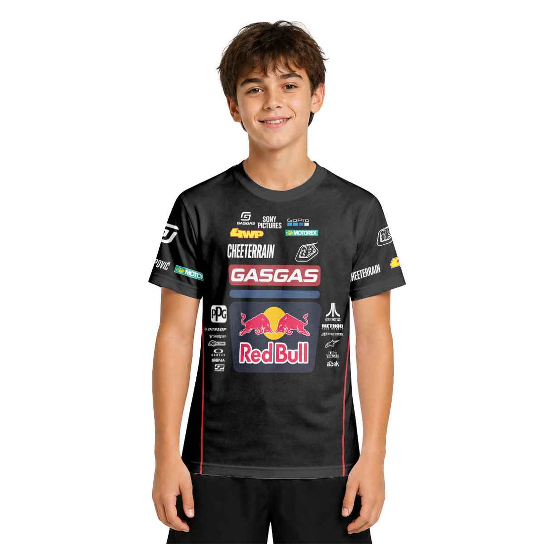 Pierce Brown 44 Red Bull Black Youth Short Sleeve Motocross Jersey