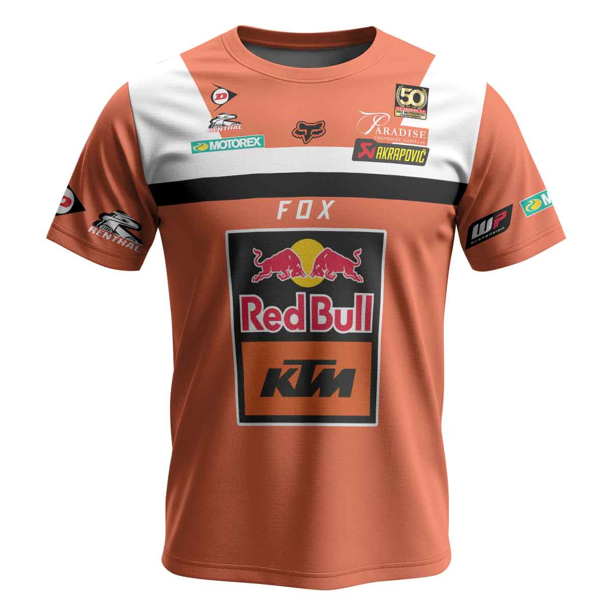 Ryan Dungey 5 Orange White Short Sleeve Motocross Jersey