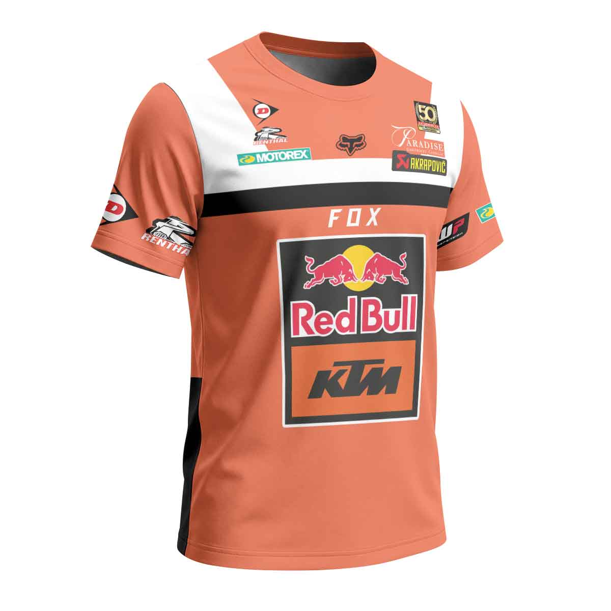 Ryan Dungey 5 Orange White Short Sleeve Motocross Jersey