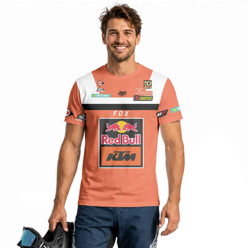 Ryan Dungey 5 Orange White Short Sleeve Motocross Jersey