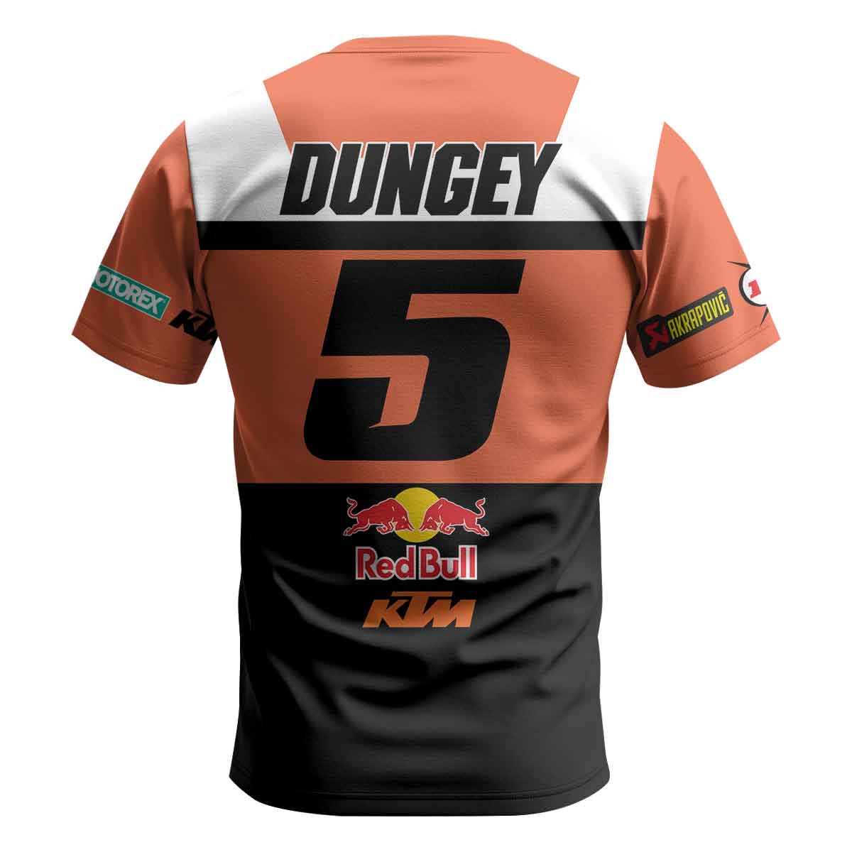 Ryan Dungey 5 Orange White Short Sleeve Motocross Jersey