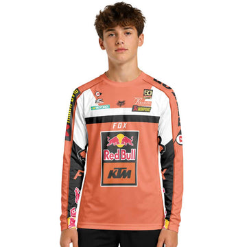 Ryan Dungey 5 Orange White Youth Long Sleeve Motocross Jersey