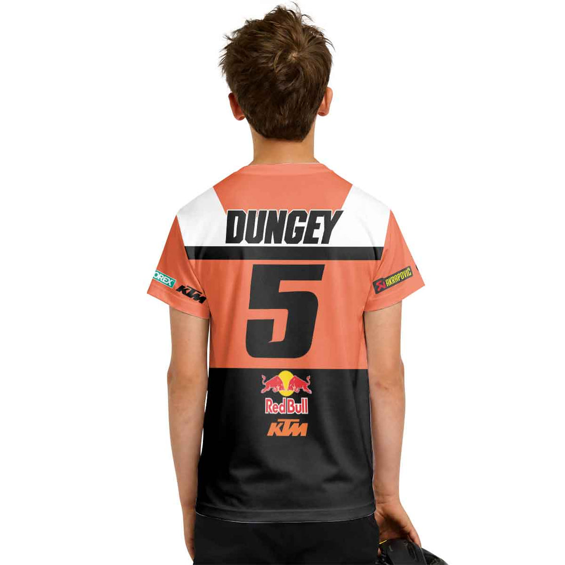 Ryan Dungey 5 Orange White Youth Short Sleeve Motocross Jersey