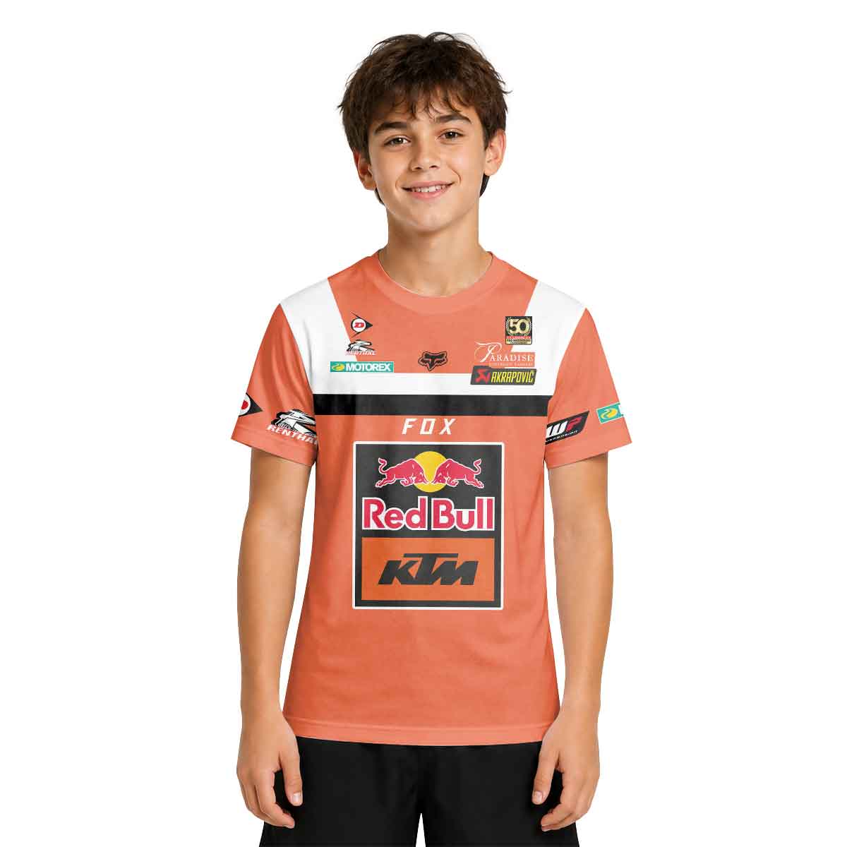 Ryan Dungey 5 Orange White Youth Short Sleeve Motocross Jersey