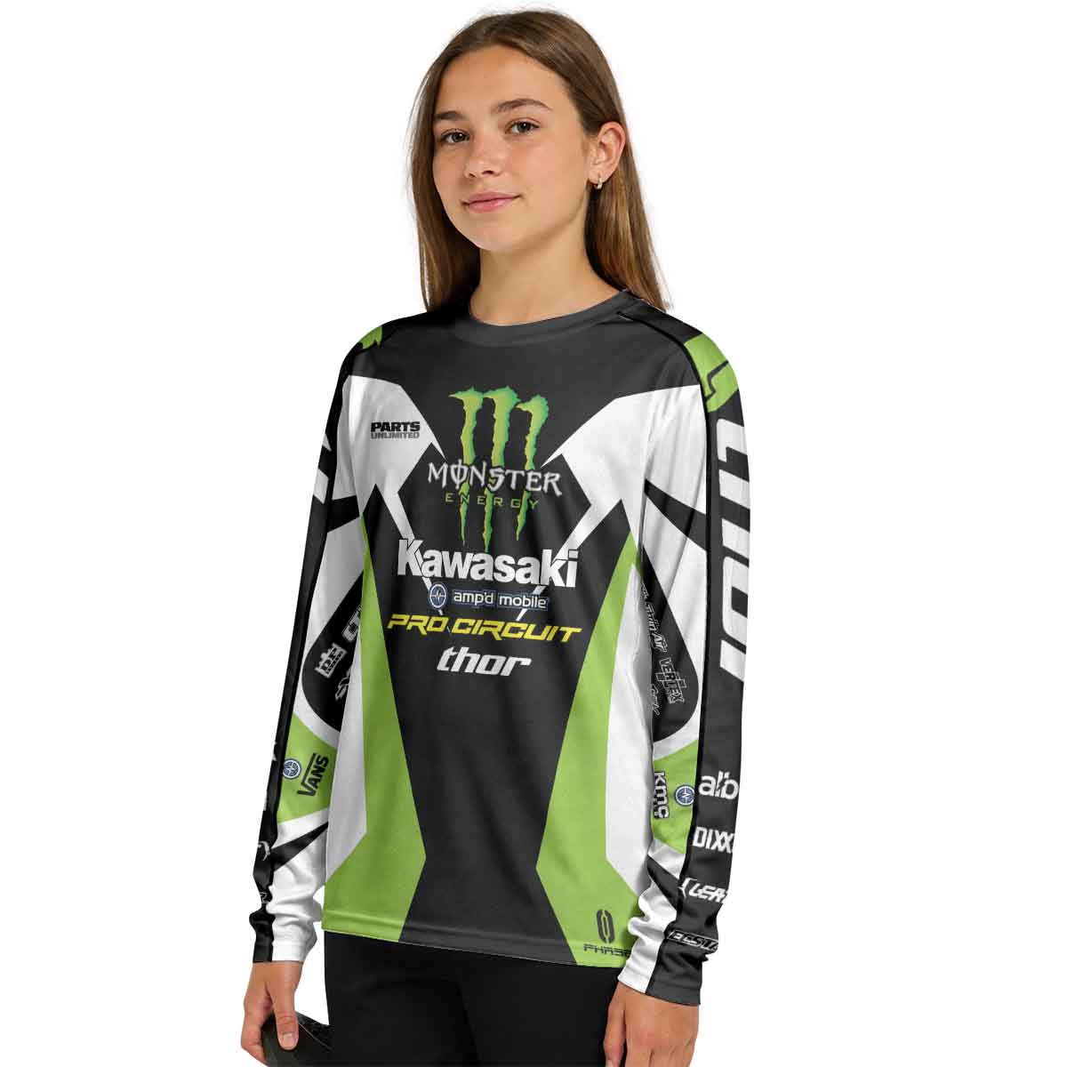 Ryan Villopoto 51 Monster Youth Long Sleeve Motocross Jersey