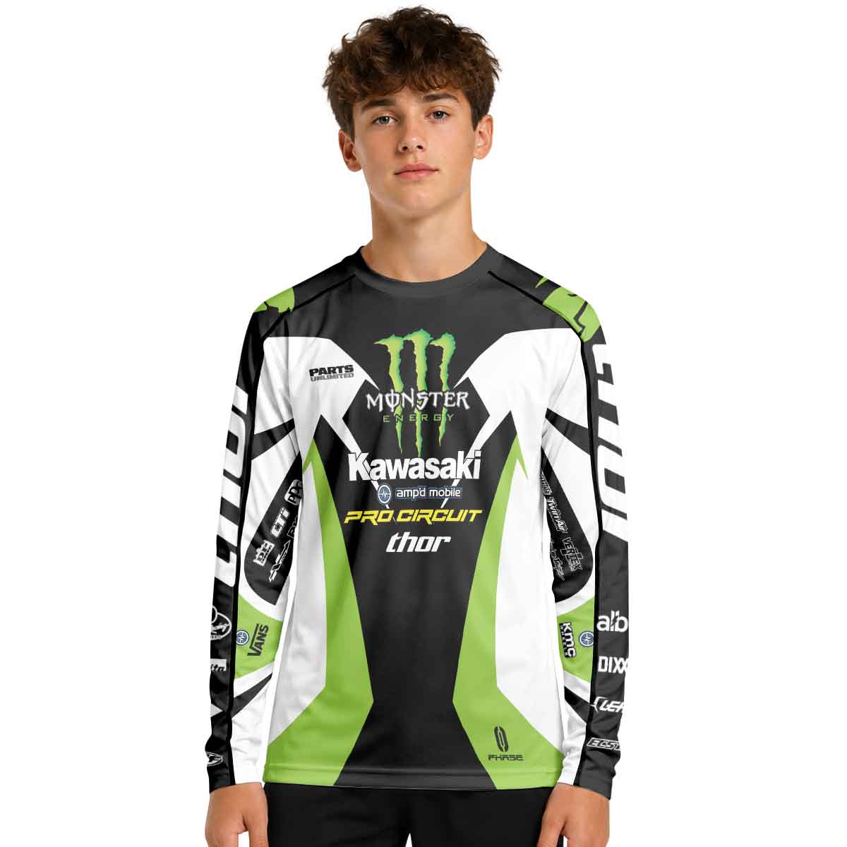 Ryan Villopoto 51 Monster Youth Long Sleeve Motocross Jersey