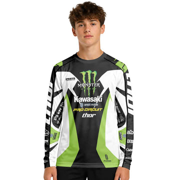 Ryan Villopoto 51 Monster Youth Long Sleeve Motocross Jersey