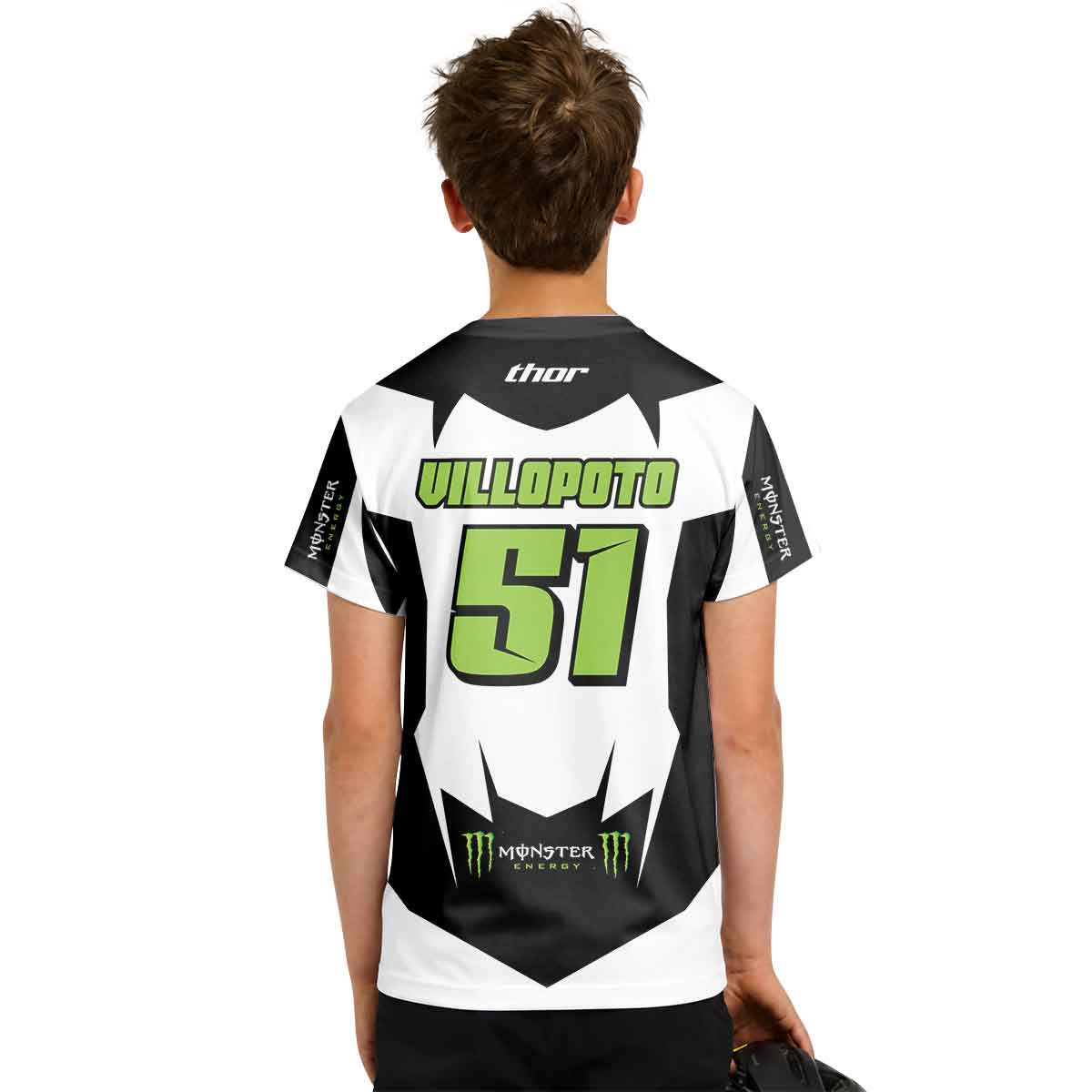 Ryan Villopoto 51 Monster Youth Short Sleeve Motocross Jersey