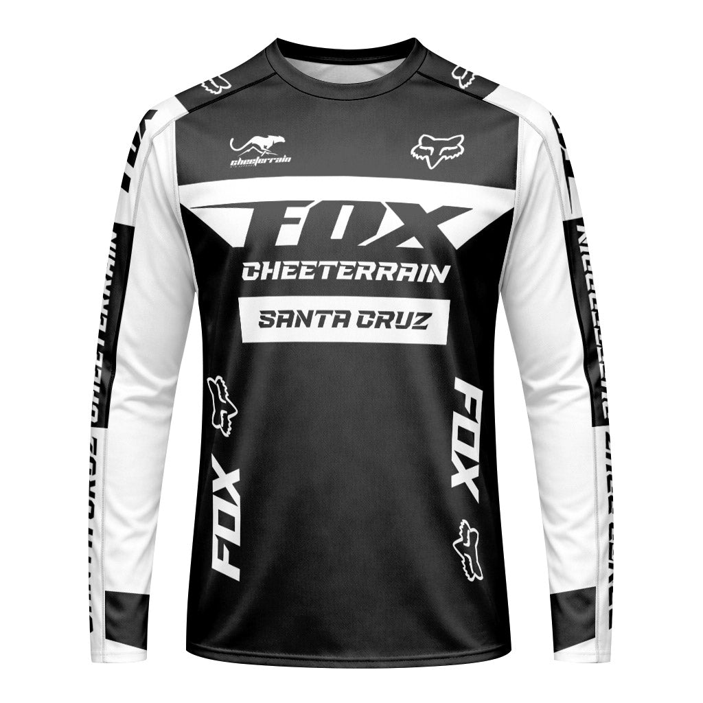 Santa Cruz Racing White Long Sleeve Mountain Bike Jersey