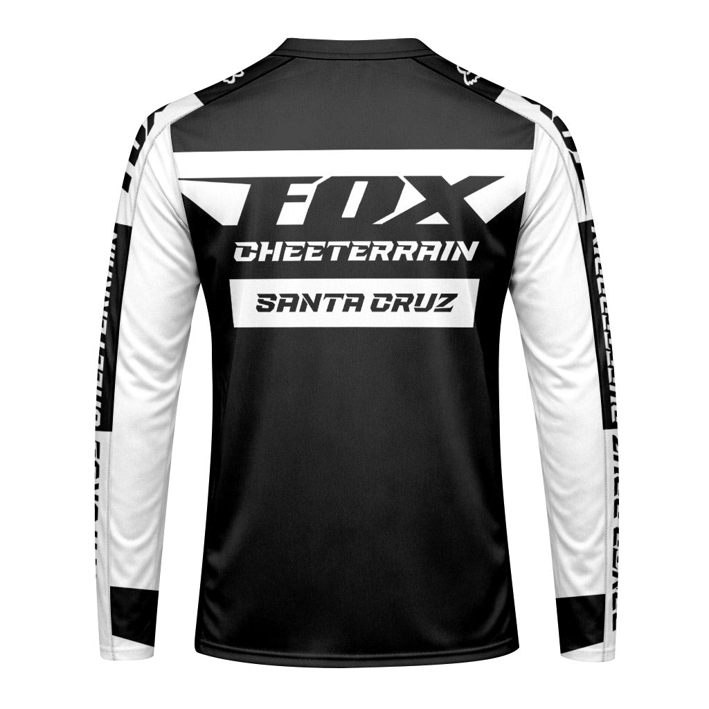 Santa Cruz Racing White Long Sleeve Mountain Bike Jersey