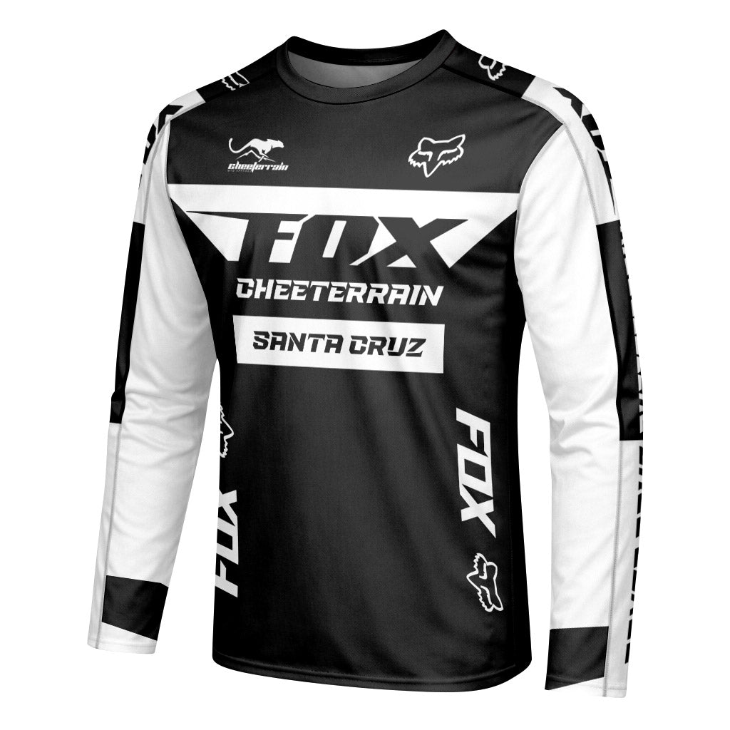 Santa Cruz Racing White Long Sleeve Mountain Bike Jersey