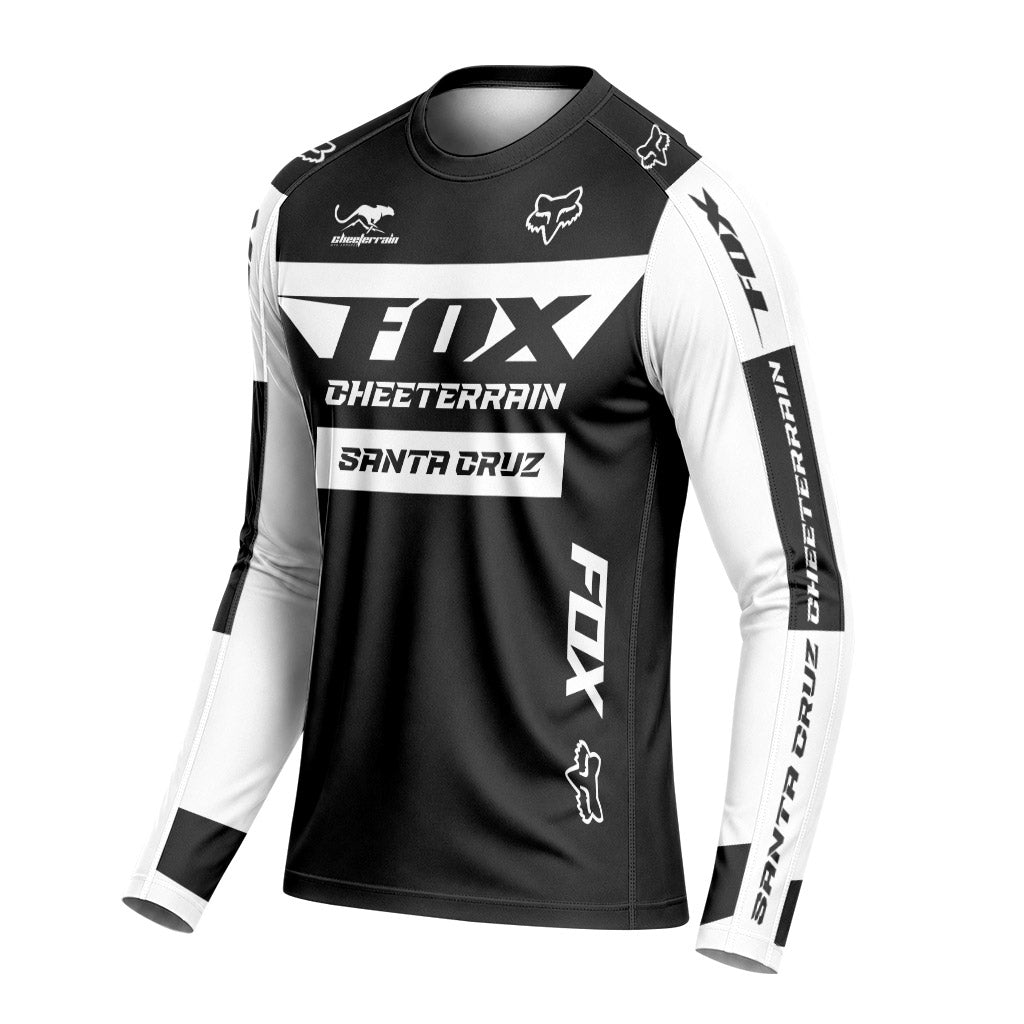 Santa Cruz Racing White Long Sleeve Mountain Bike Jersey