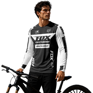 Santa Cruz Racing White Long Sleeve Mountain Bike Jersey