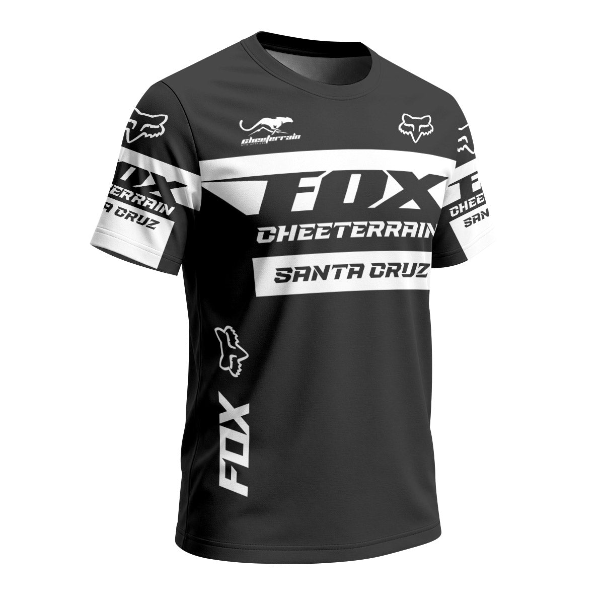 Santa Cruz Racing White Short Sleeve Mountain Bike Jersey