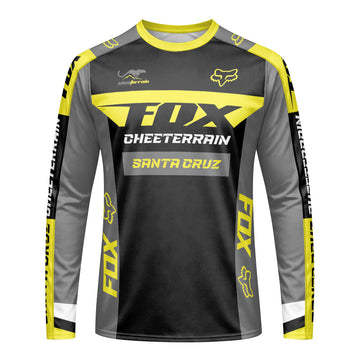 Santa Cruz Racing Yellow Long Sleeve Mountain Bike Jersey