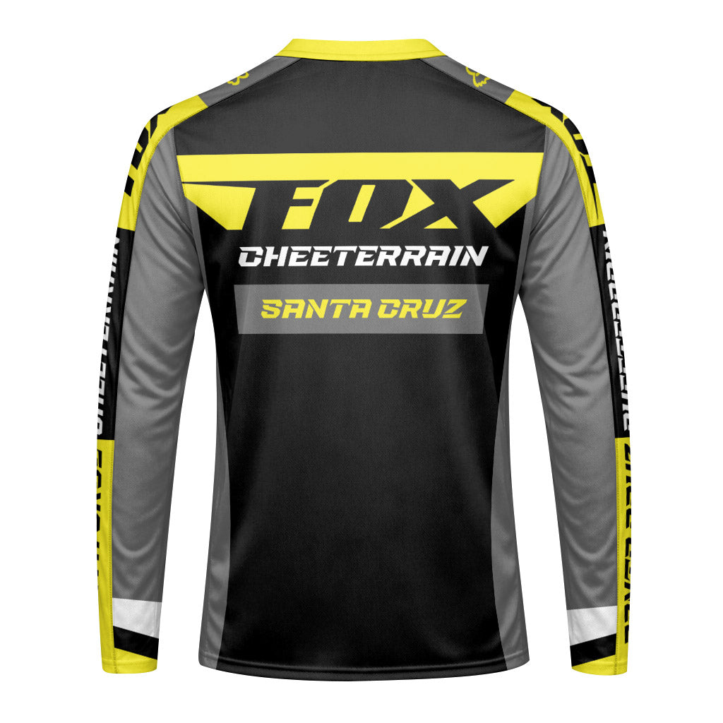 Santa Cruz Racing Yellow Long Sleeve Mountain Bike Jersey