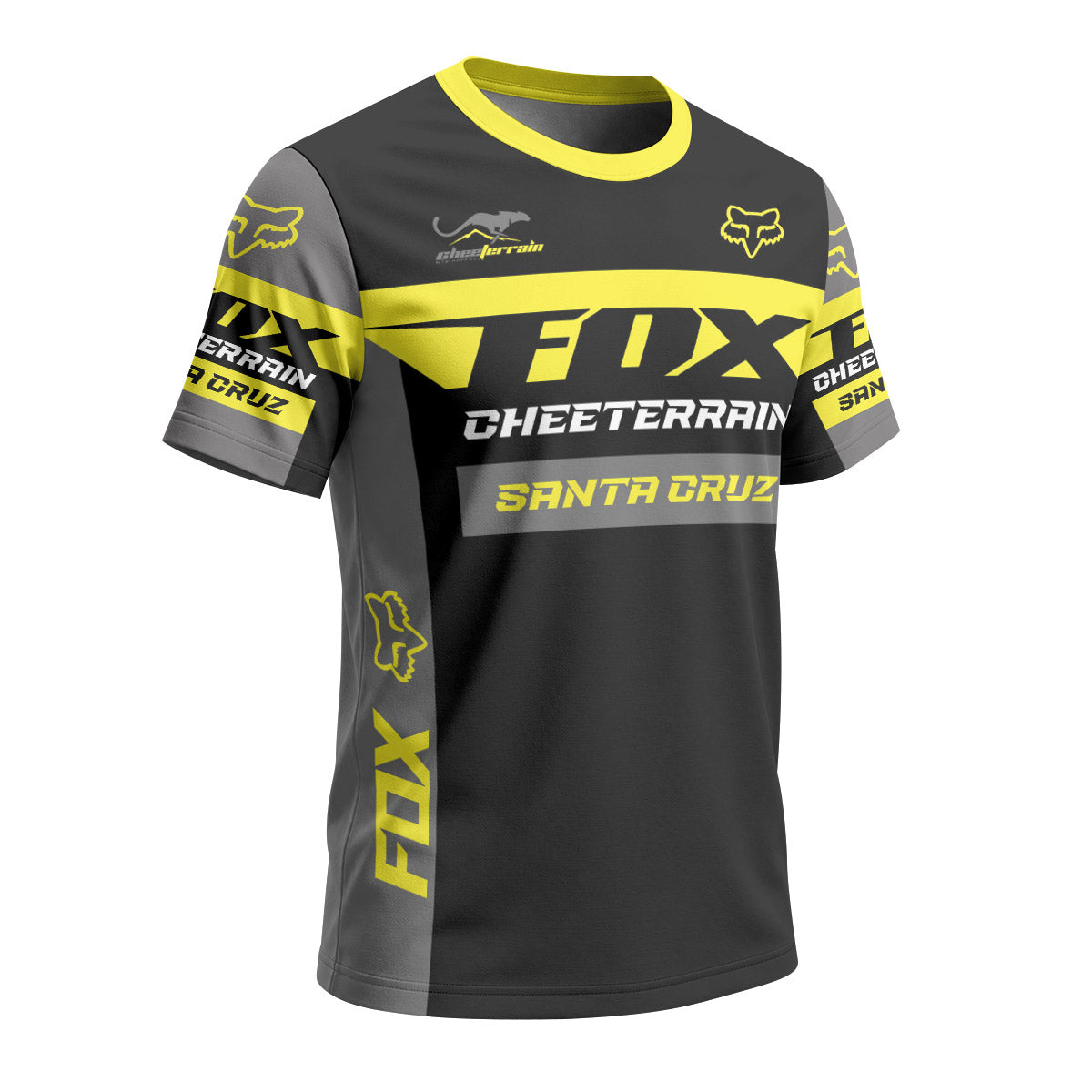 Santa Cruz Racing Yellow Short Sleeve Mountain Bike Jersey