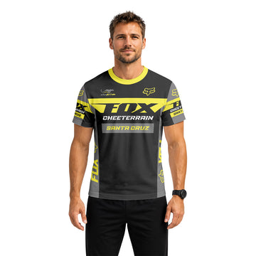 Santa Cruz Racing Yellow Short Sleeve Mountain Bike Jersey