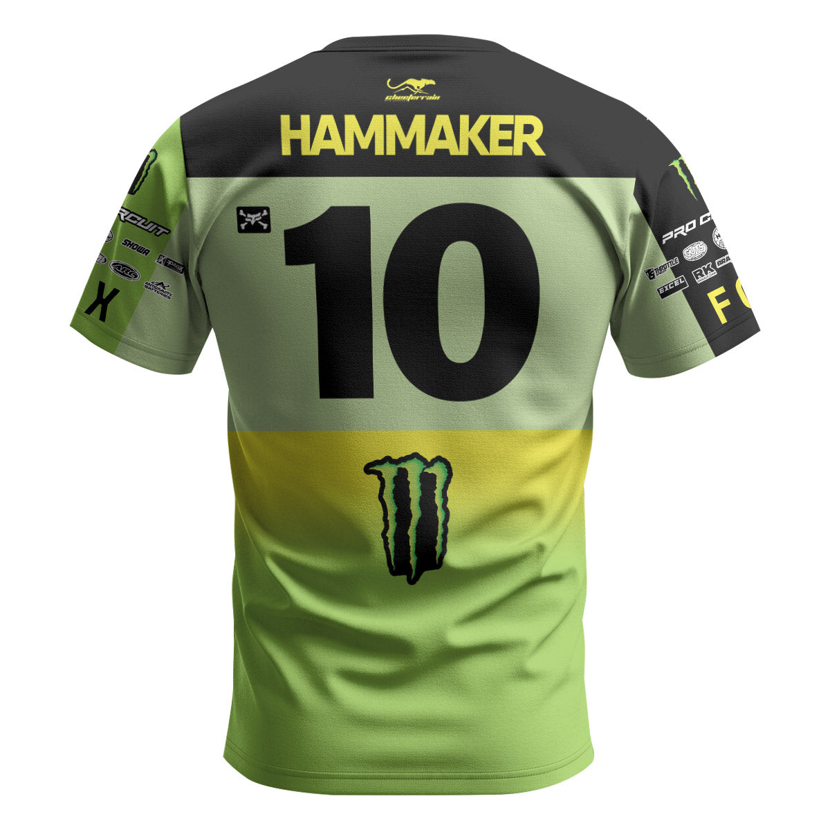 Seth Hammaker 10 Monster Green Neon Short Sleeve Motocross Jersey