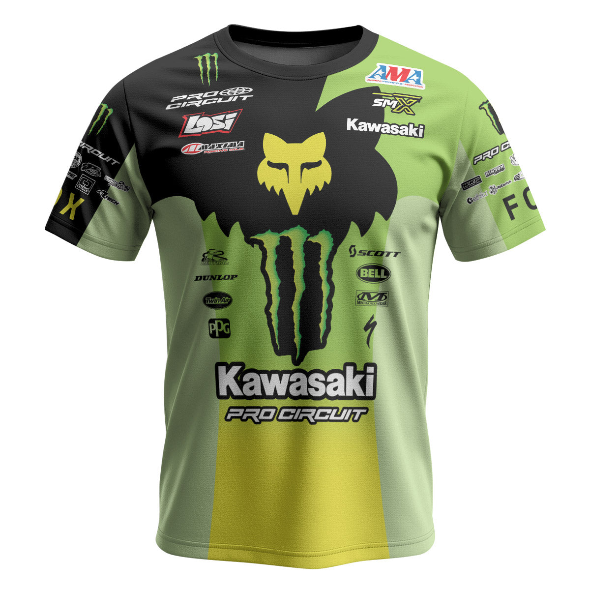 Seth Hammaker 10 Monster Green Neon Short Sleeve Motocross Jersey
